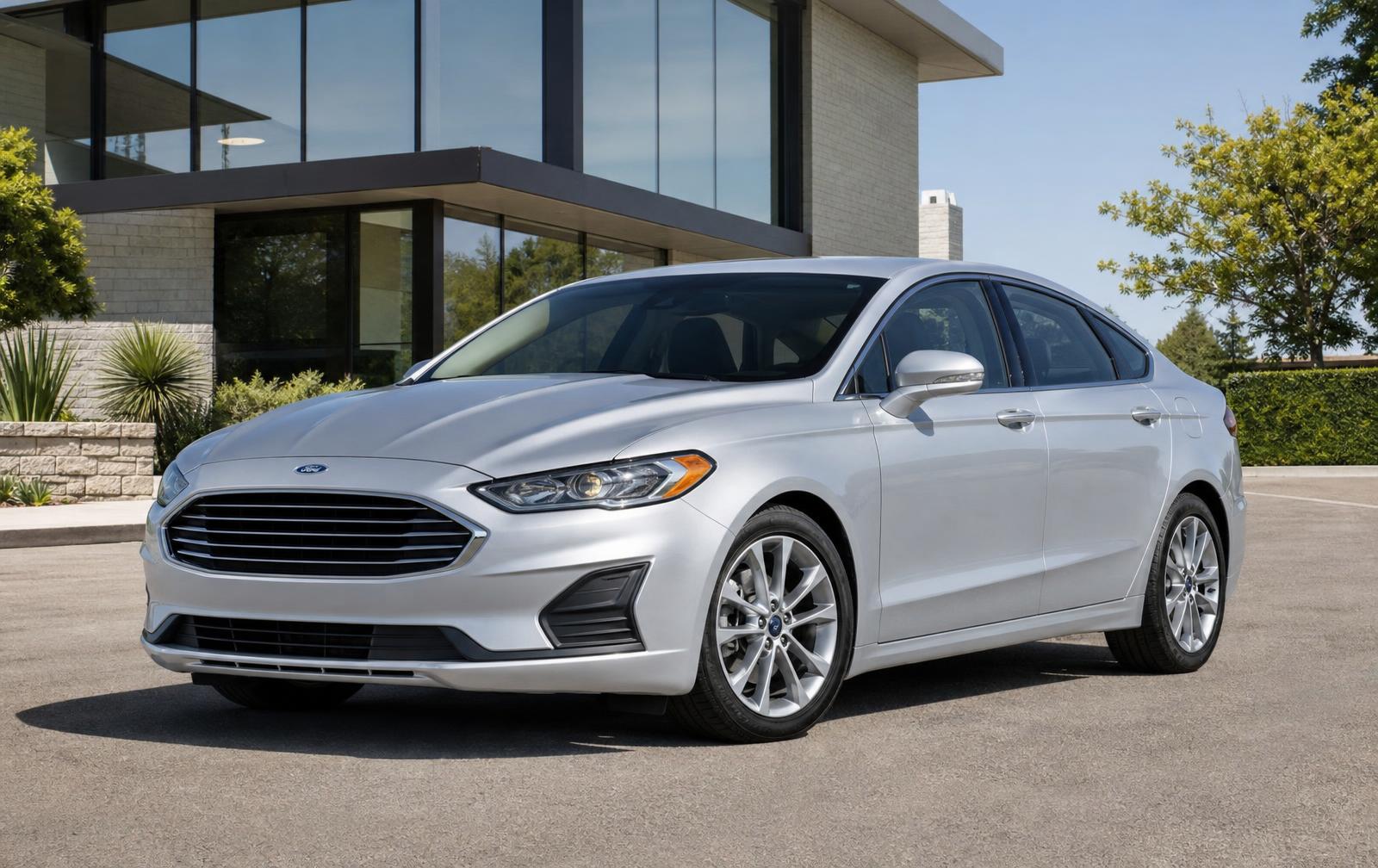 Clean 2020 Ford Fusion shown at a front three-quarter angle, ready for rideshare and delivery driving